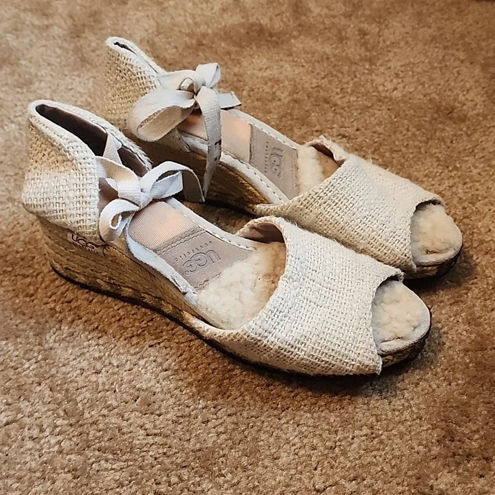 UGG Delmar Espadrilles Jute Wedge Sandals